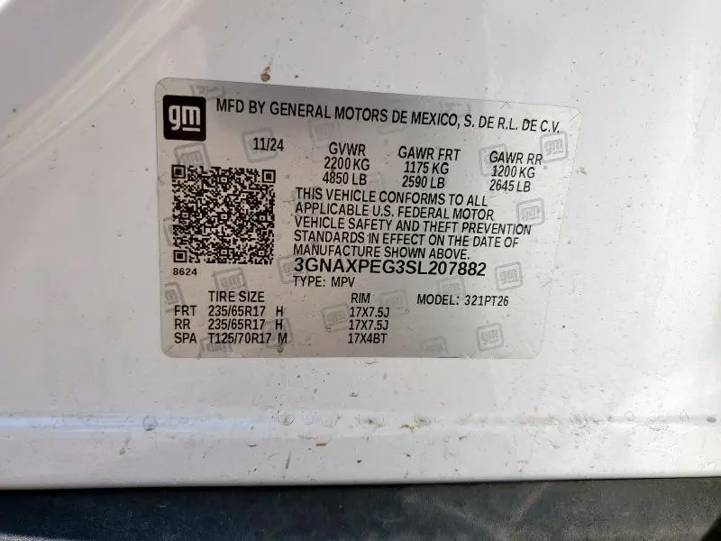 2025 CHEVROLET EQUINOX LT  