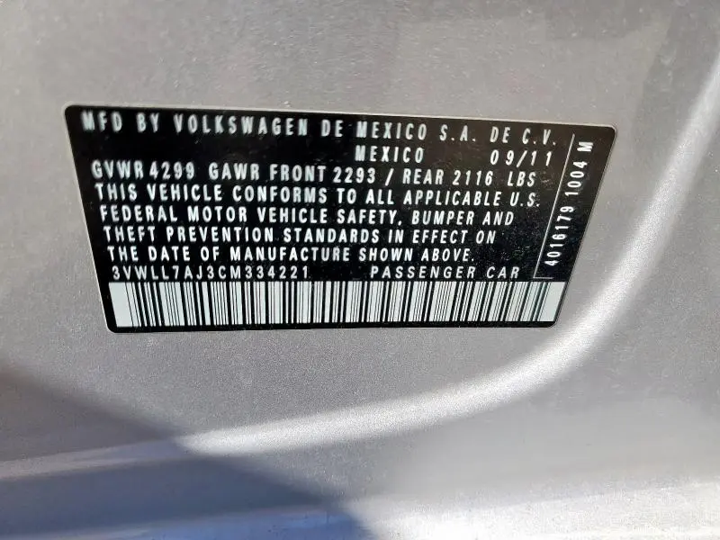 2012 VOLKSWAGEN JETTA TDI  