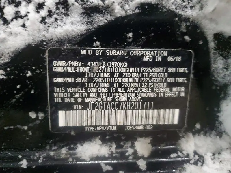 2019 SUBARU CROSSTREK PREMIUM  