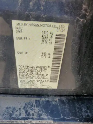 2015 NISSAN ALTIMA 2.5  