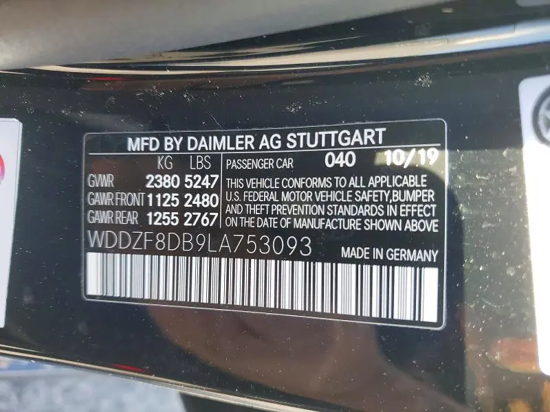 2020 MERCEDES-BENZ E 350  