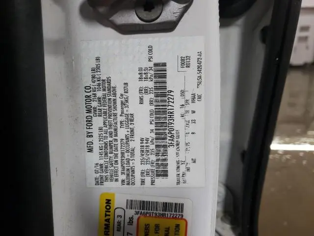 2017 FORD FUSION SE  