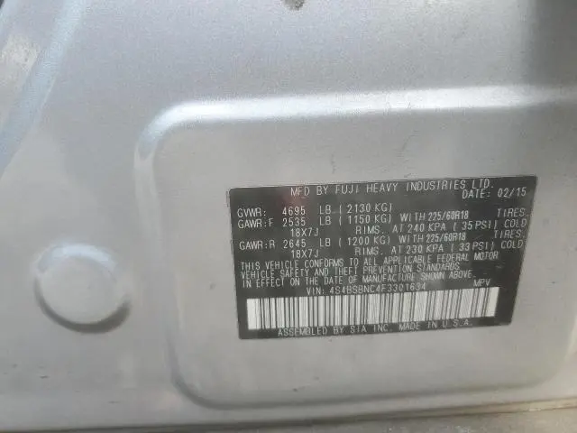 2015 SUBARU OUTBACK 2.5I LIMITED