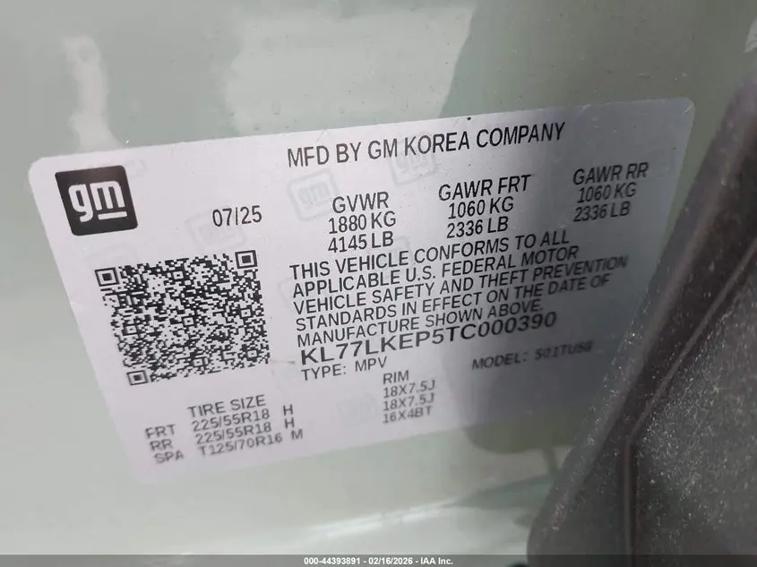 2026 CHEVROLET TRAX FWD ACTIV