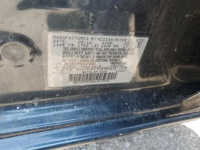 2016 NISSAN VERSA S  