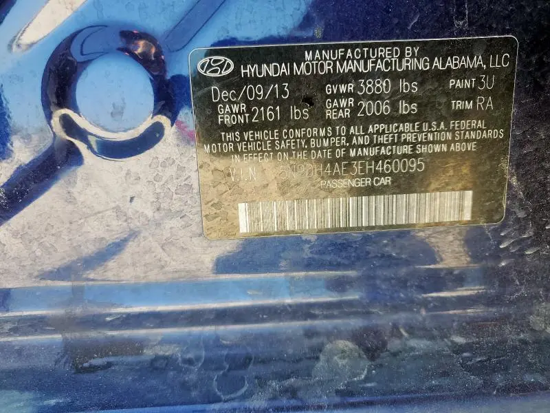 2014 HYUNDAI ELANTRA SE  