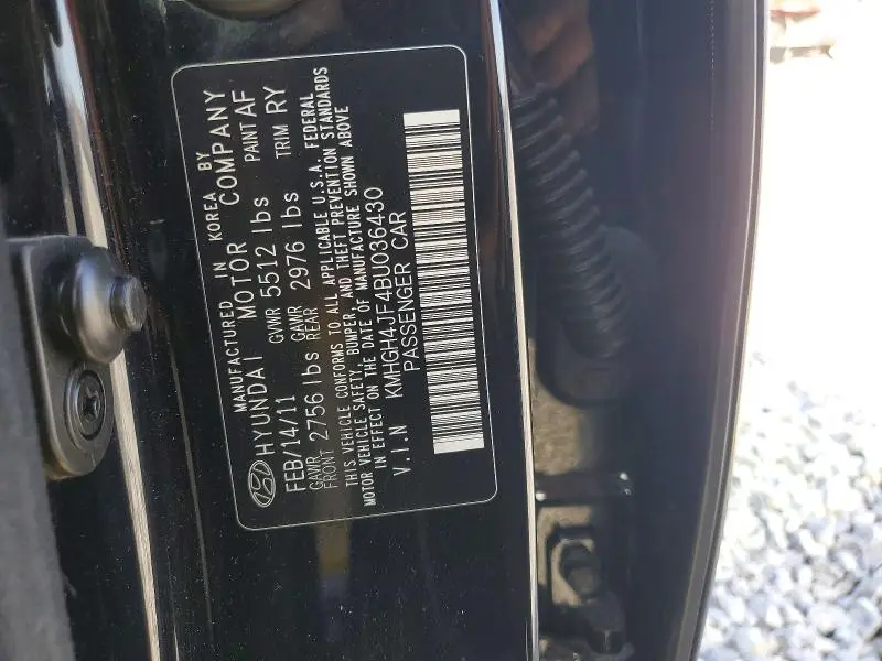 2011 HYUNDAI EQUUS SIGNATURE  