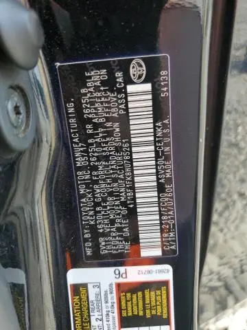 2017 TOYOTA CAMRY LE  
