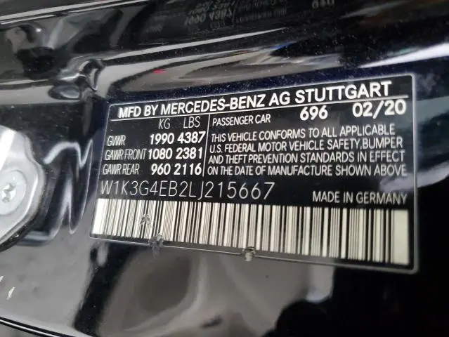 2020 MERCEDES-BENZ A 220  