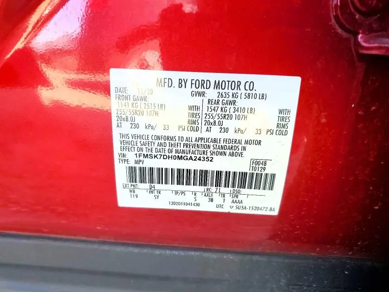 2021 FORD EXPLORER XLT  