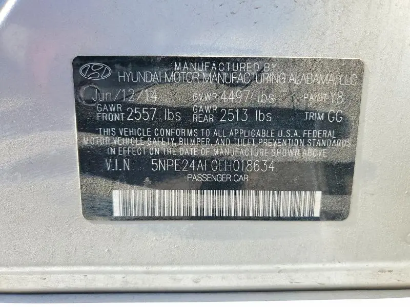 2015 HYUNDAI SONATA SE  