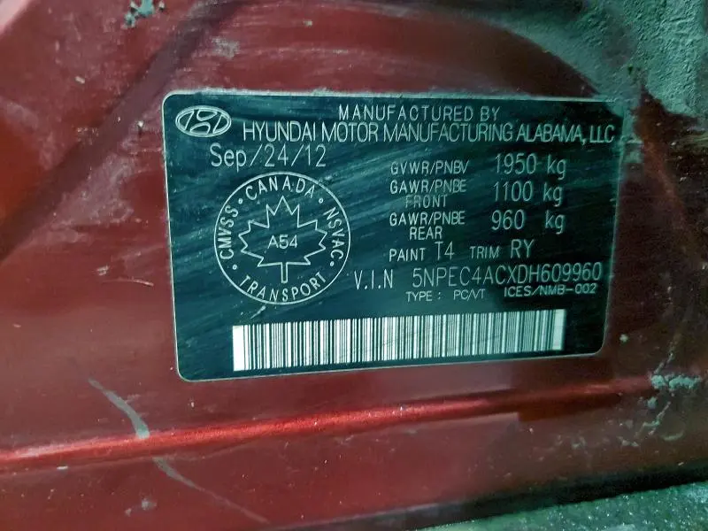 2013 HYUNDAI SONATA SE  