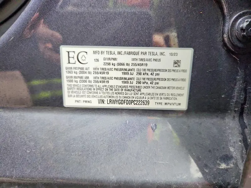 2023 TESLA MODEL Y   