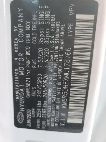 2021 HYUNDAI PALISADE LIMITED  