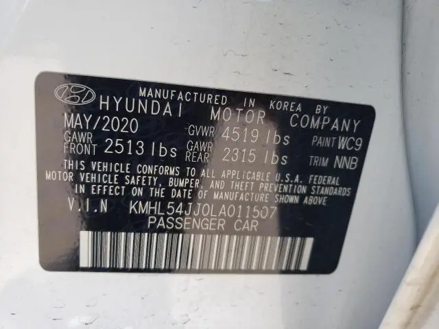 2020 HYUNDAI SONATA HYBRID  