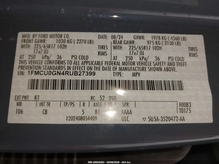 2024 FORD ESCAPE ACTIVE