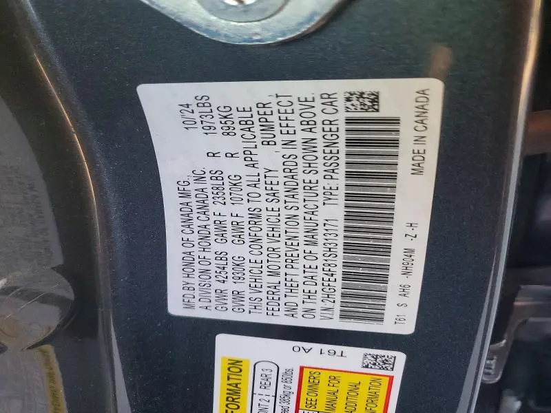2025 HONDA CIVIC SPORT  