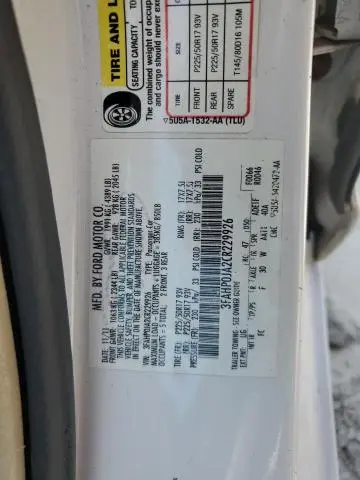 2012 FORD FUSION SEL  