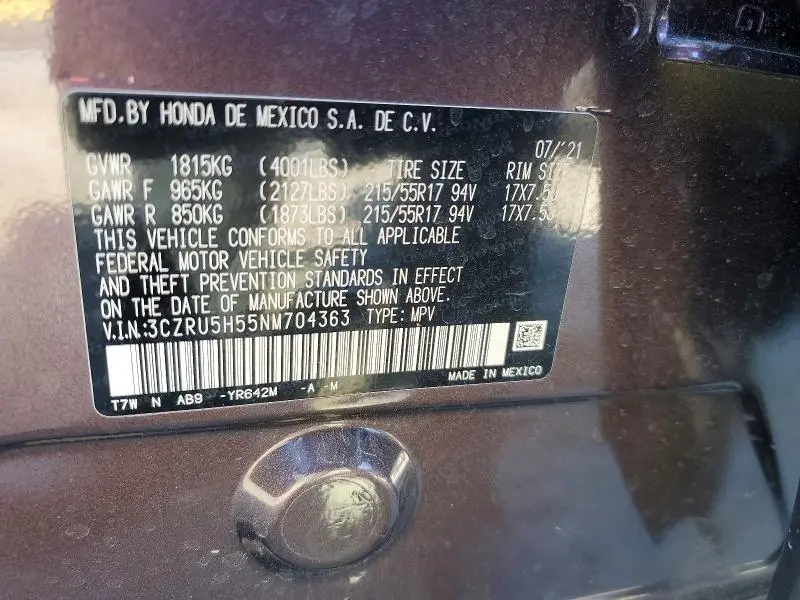 2022 HONDA HR-V EX  