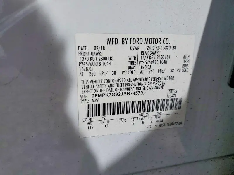 2018 FORD EDGE SE  