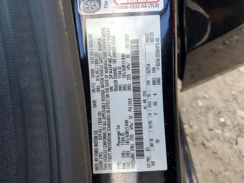 2016 FORD FIESTA SE  