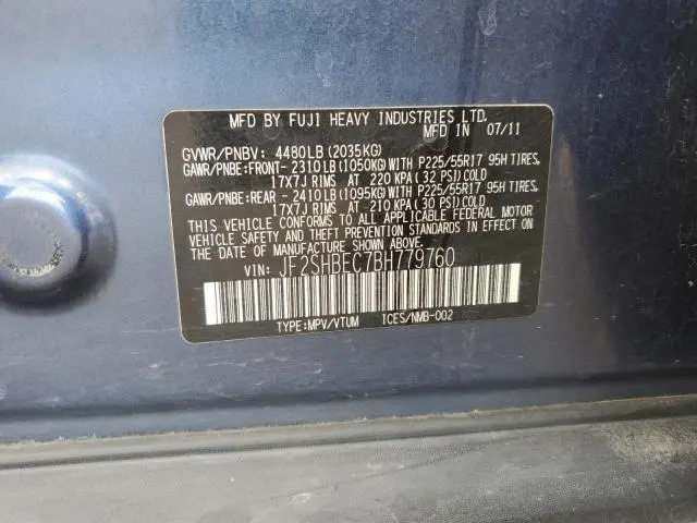 2011 SUBARU FORESTER LIMITED  
