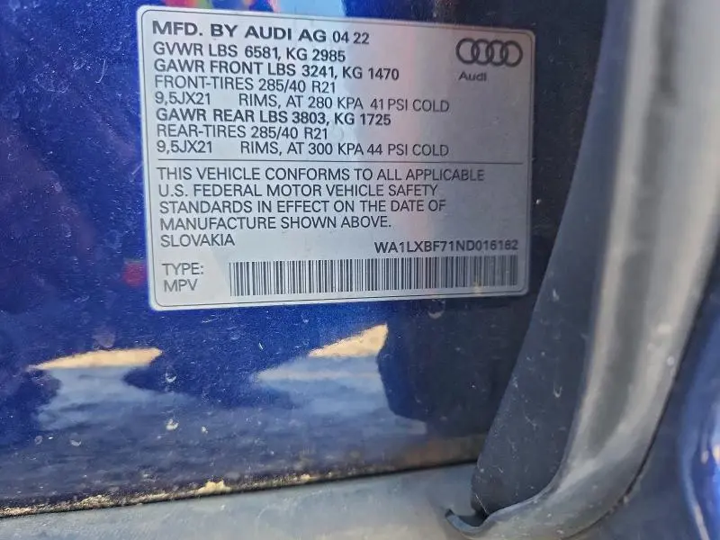 2022 AUDI Q7 PREMIUM PLUS  