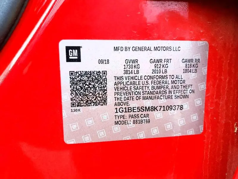 2019 CHEVROLET CRUZE LT  