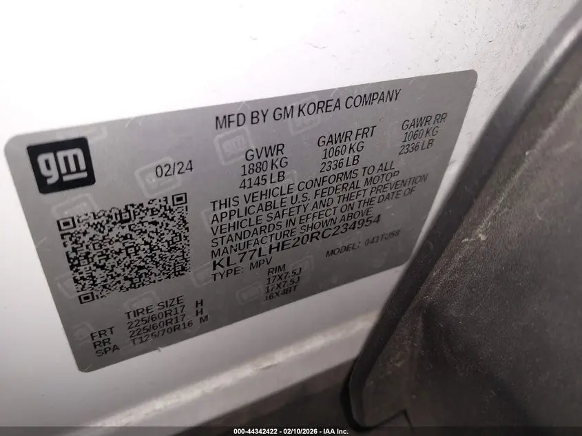 2024 CHEVROLET TRAX FWD LT