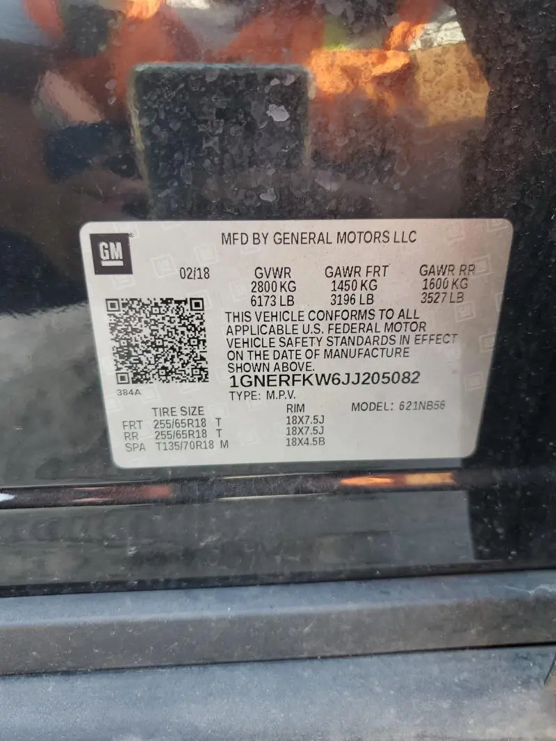 2018 CHEVROLET TRAVERSE LS  