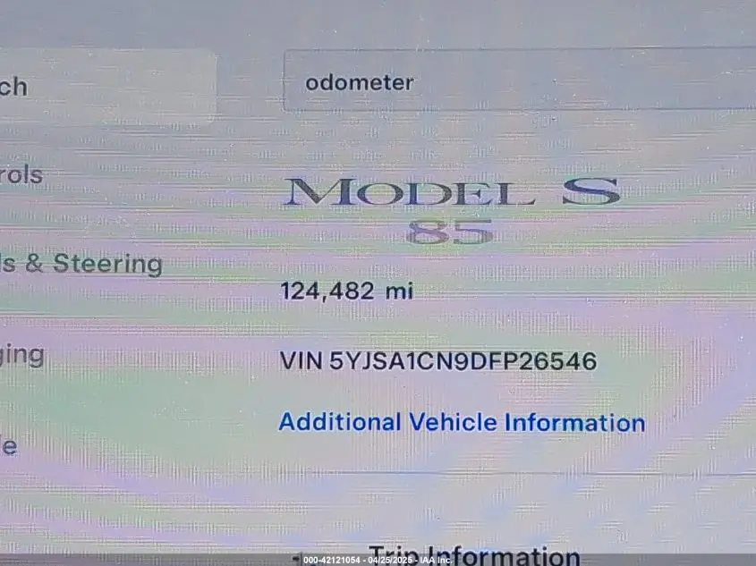 2013 TESLA MODEL S  