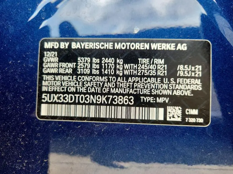 2022 BMW X4 XDRIVE30I  
