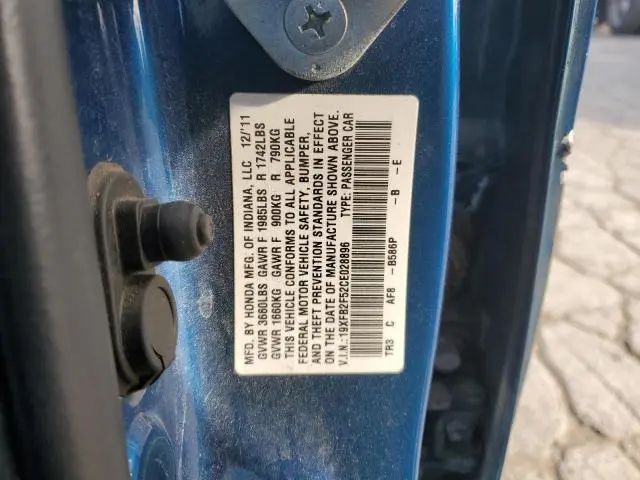 2012 HONDA CIVIC LX  