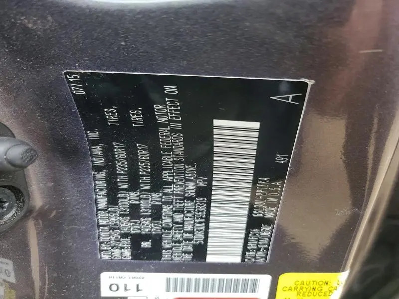 2015 TOYOTA SIENNA LE 8-PASSENGER  