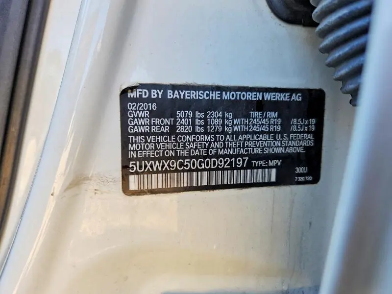 2016 BMW X3 XDRIVE28I  