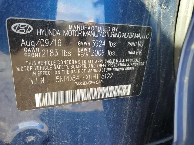 2017 HYUNDAI ELANTRA SE  
