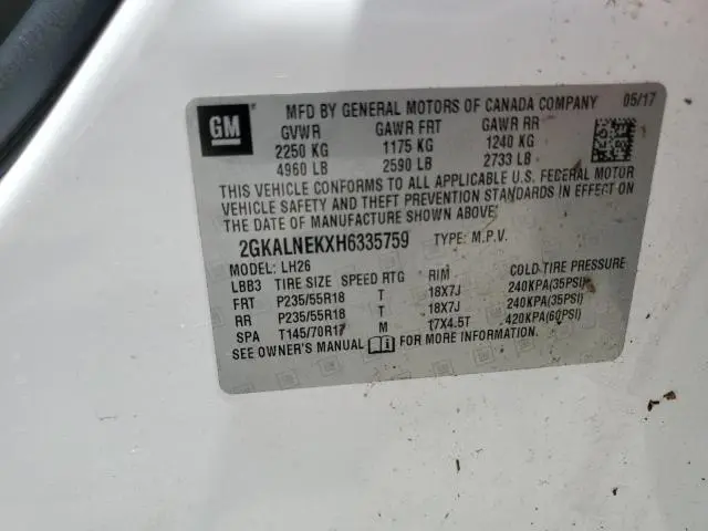 2017 GMC TERRAIN SLE  
