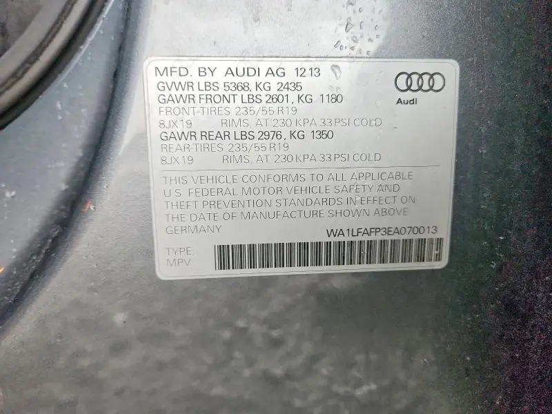 2014 AUDI Q5 PREMIUM PLUS  