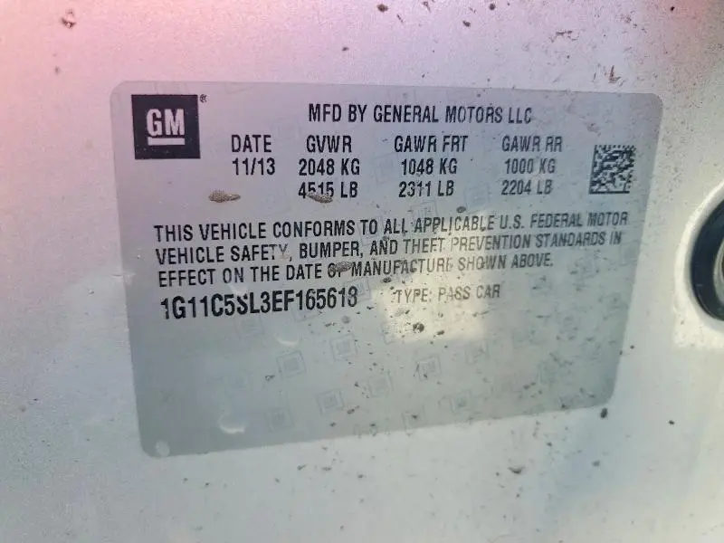2014 CHEVROLET MALIBU 1LT  