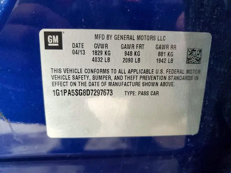 2013 CHEVROLET CRUZE LS  
