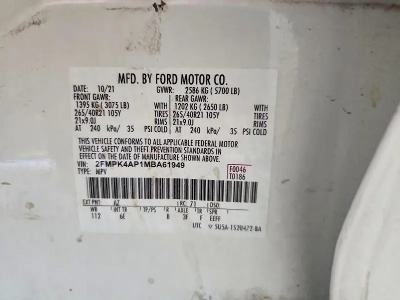 2021 FORD EDGE ST  