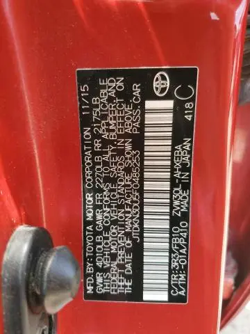 2015 TOYOTA PRIUS   