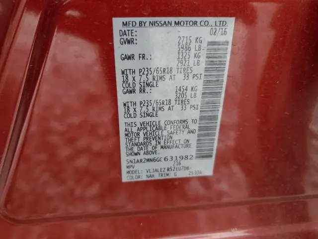 2016 NISSAN PATHFINDER S  