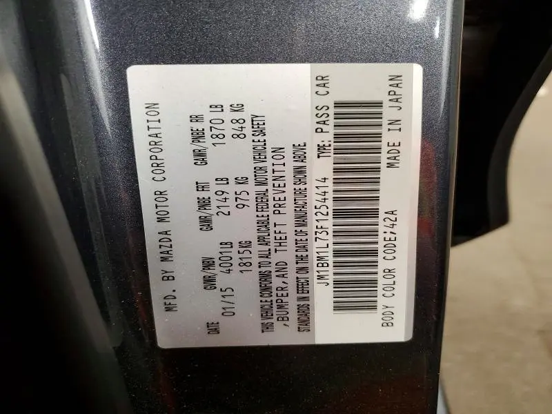 2015 MAZDA 3 TOURING  