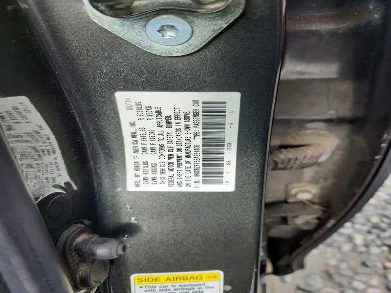 2014 HONDA ACCORD EX  