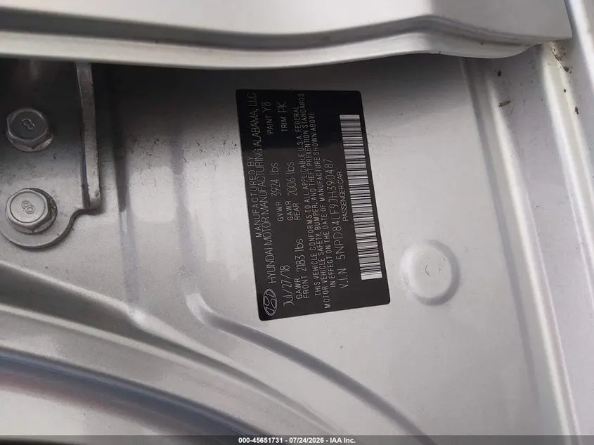 2018 HYUNDAI ELANTRA SEL