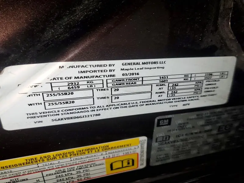 2016 BUICK ENCLAVE   