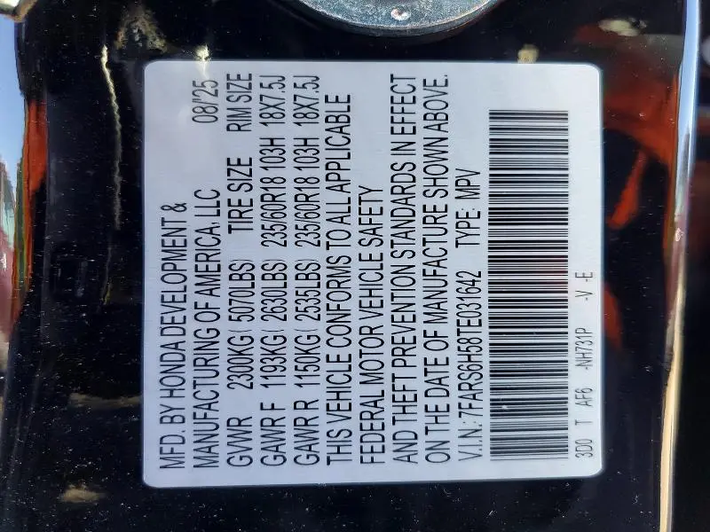 2026 HONDA CR-V SPORT  