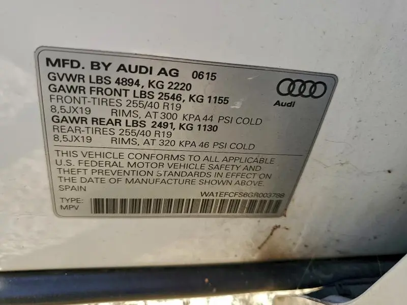 2016 AUDI Q3 PREMIUM PLUS  