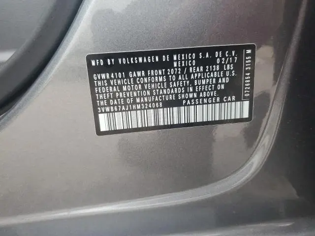 2017 VOLKSWAGEN JETTA SE  